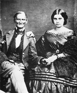 Don Juan Bandini and his daughter, Margarita. Bandini built the adobe portions of what is now the Cosmopolitan Hotel and Restaurant as an elegant home for his family in 1829.